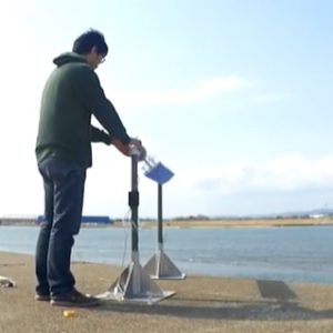 試運転している画像